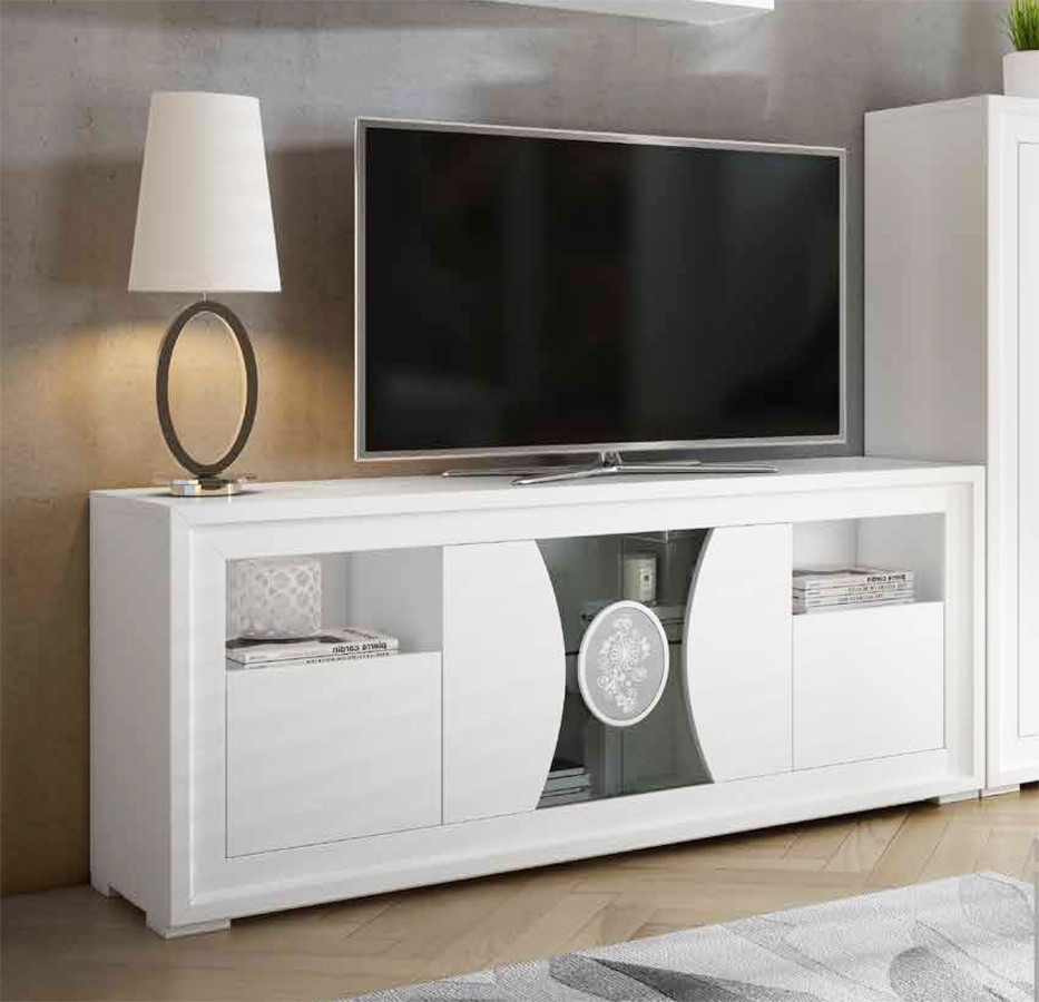 Aparador con patas color blanco vintage, mueble TV (opcional)