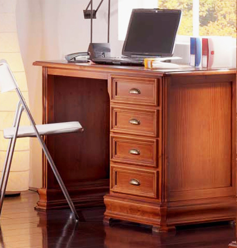 ▷ Mesa escritorio estilo clásico en madera maciza de pino