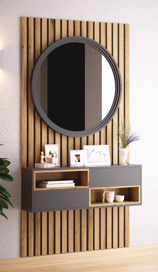 Mueble recibidor con espejo vertical, Recibidores baratos