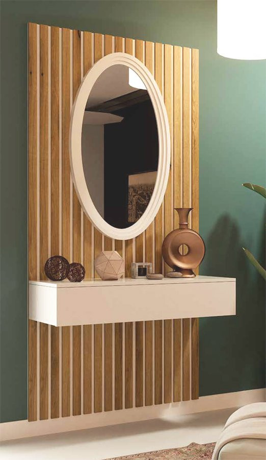 Marco espejo de madera para cómodas de diseño en madera de roble